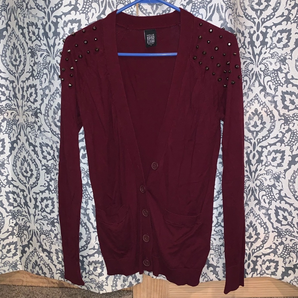 Studded Long Sleeve Cardigan